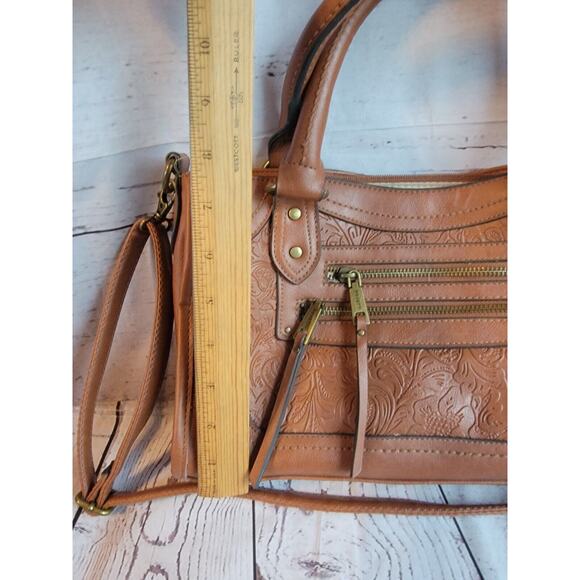Rosetti Handbag Light Brown Western theme with embossed/stamped Faux Leather - Picture 15 of 16